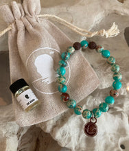 Sea Green Shoushan Jasper Beach Scented Aromatherapy Bracelet