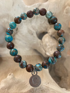 Blue Crazy Agate Beach Scented Aromatherapy Bracelet