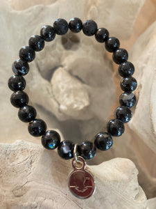 Black Shell Turquoise Beach Scented Aromatherapy Bracelet