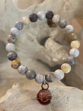 India Bead Beach Scented Aromatherapy Bracelet - choice of silver or gold charm