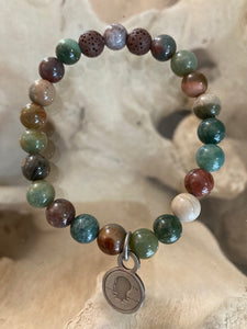Indian Agate Beach Scented Aromatherapy Bracelet