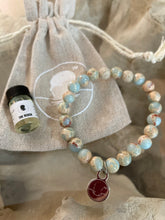 Light Blue Shoushan Jasper Beach Scented Aromatherapy Bracelet