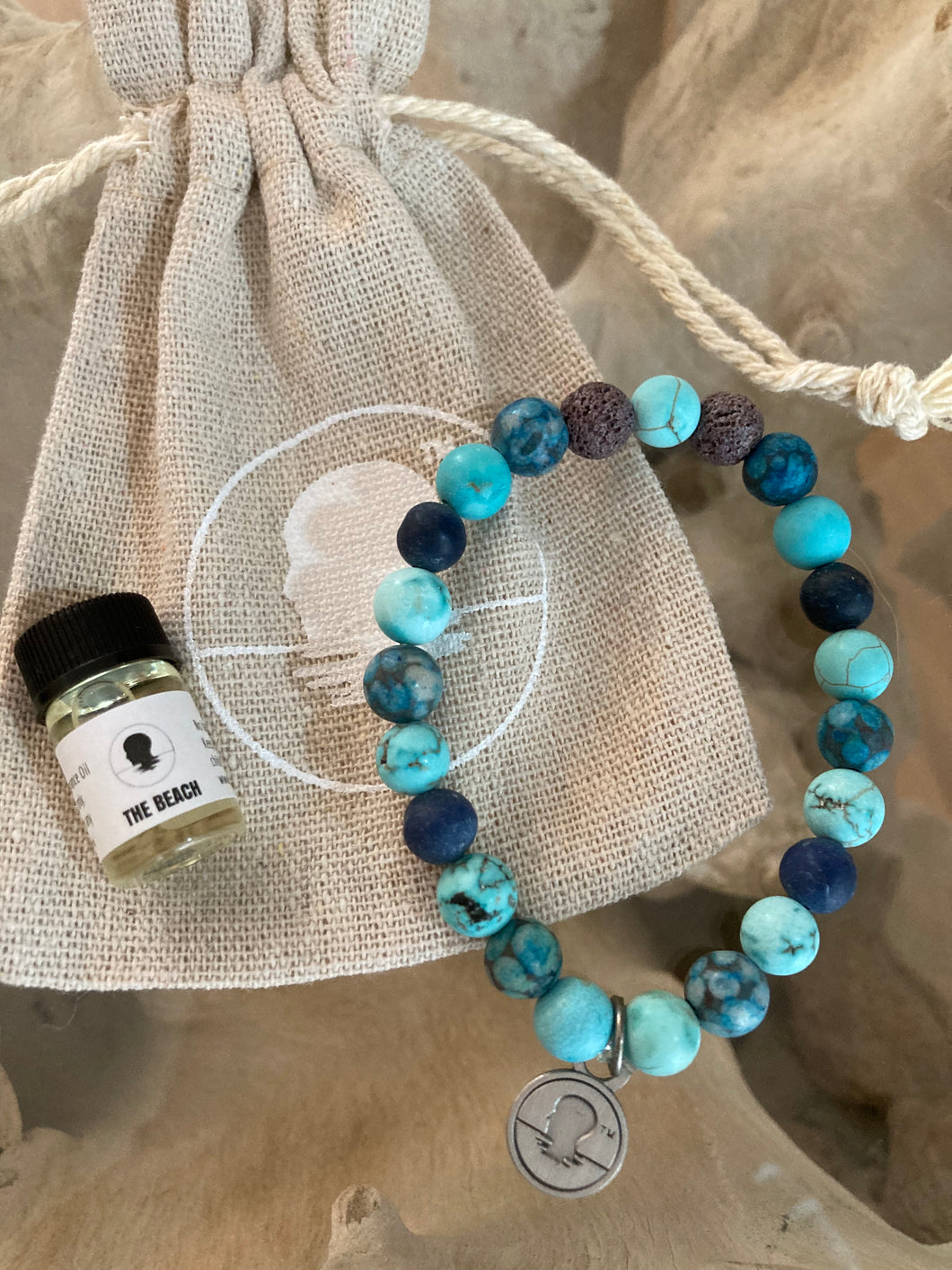 Jasper, Turquoise & Maifanite Beach Scented Aromatherapy Bracelet