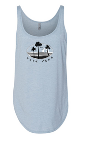 Live Free Ladies Relaxed Classic Tank - Wine  Denim